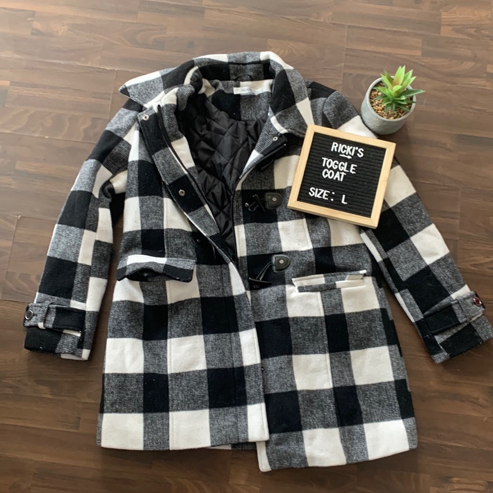 Ricki’s Plaid Toggle Coat